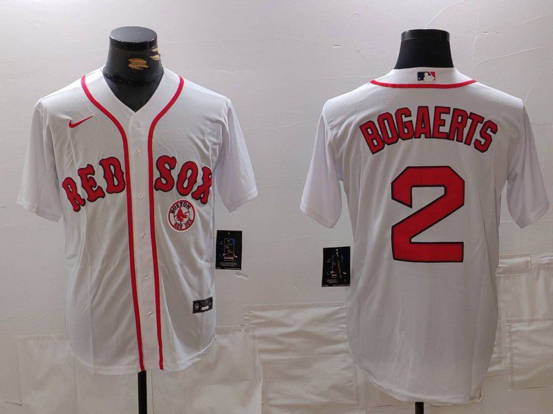 Men Boston Red Sox #2 Bogaerts White Game 2024 Nike MLB Jersey style 3->boston red sox->MLB Jersey